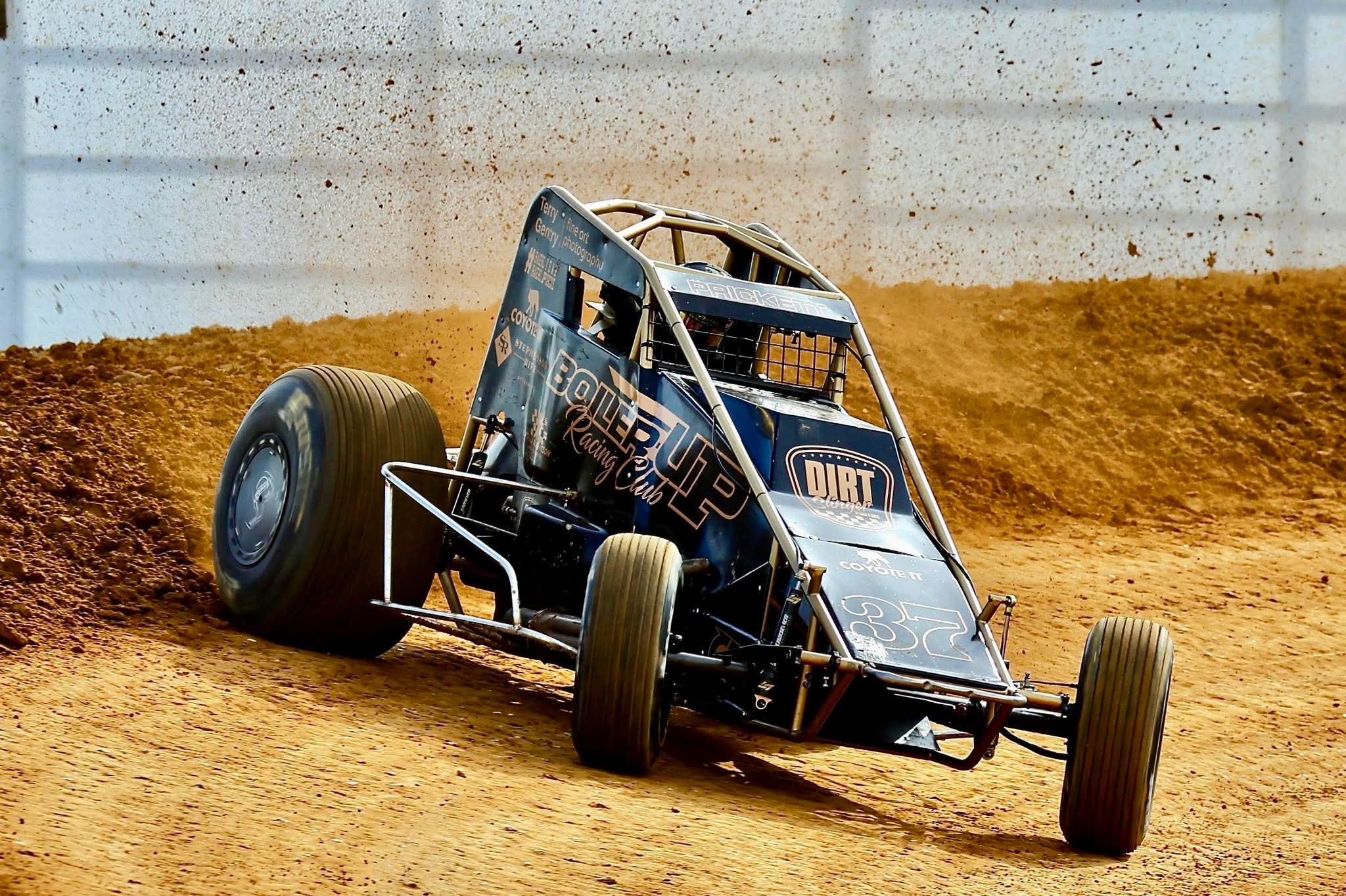 Boiler Up Racing Club No. 37 sprint car on the dirt